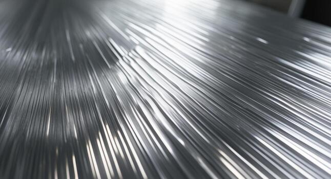 Silver Abstract. Parallel Lines Creating Texture and Light Play Modern Design. photo