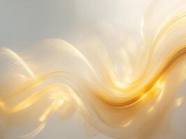 Abstract golden wave background with light effects photo