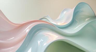 Abstract background with waves 3d rendering photo