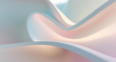 Pastel Waves. An Abstract Composition of Soft Light and Gentle Curves. photo
