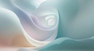 Abstract Pastel Swirl, Soft Light and Serene Atmosphere in a Gentle Gradient. photo