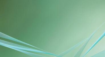 Abstract Green Background with Dynamic Turquoise Lines and Minimalist Design Elements. photo