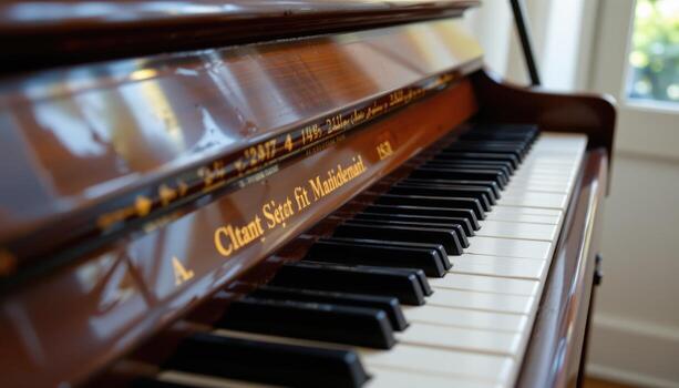 a piano whose keys bloom slightly when pressed photo