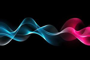 A colorful wave of blue and pink waves photo