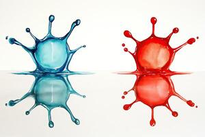 A red and blue splash photo