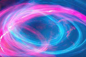 Abstract light painting with blue and pink colors photo