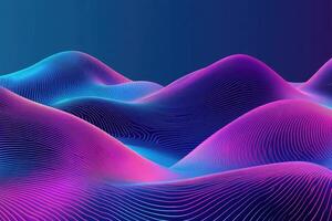 Abstract background with waves and lines photo