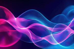 Abstract background with waves of light photo