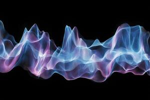 A blue and purple wave of smoke photo