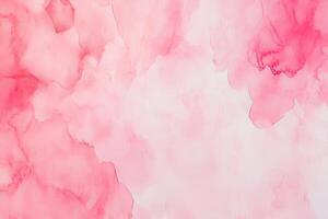 A pink and white watercolor background with a pink stain photo