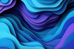 A blue and purple abstract background with wavy lines photo