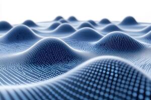 3d rendering of waves on a white background photo