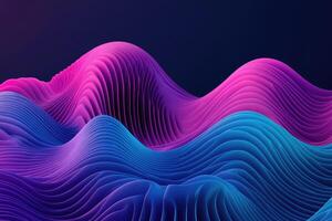 Abstract wave background with 3d waves photo