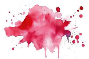 Watercolor paint splatter on white background photo