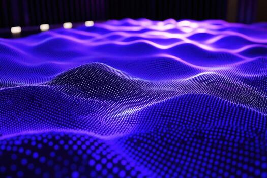 A close up of a wave pattern on a bed photo