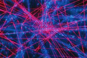 Abstract background with red and blue lines photo