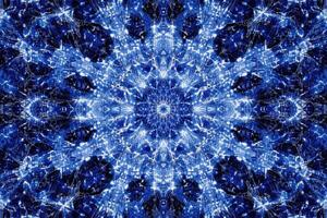 A blue and white abstract pattern photo