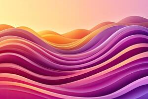 Abstract background with waves and mountains photo