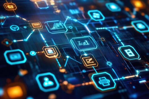 The background of a digital technology network photo