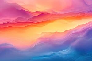 Colorful abstract background with clouds and sun photo