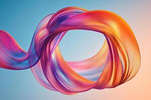 A colorful abstract swirl is shown in the air photo