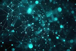 Abstract background with connected dots and lines photo