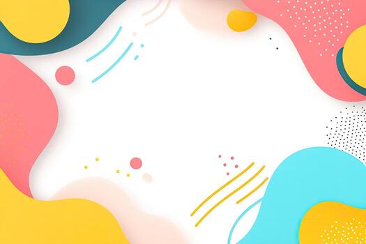 Abstract background with colorful shapes and dots photo