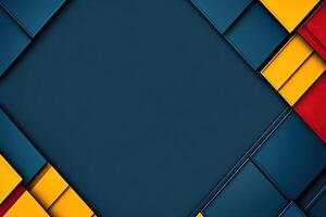 Abstract background with red, yellow and blue squares photo