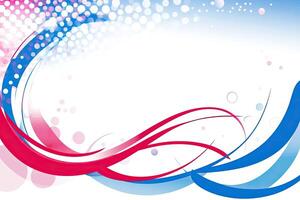 Abstract background with blue and red waves photo