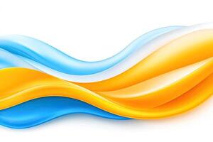A blue and yellow wave background photo