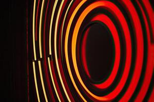 A red and green neon sign photo