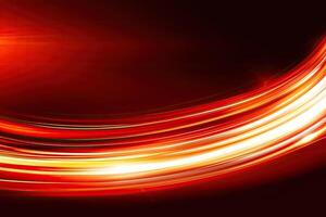 Abstract red light waves on a black background photo