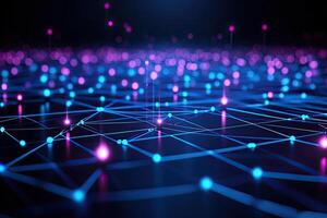 A network of dots and lines photo