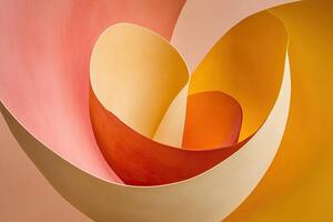 A heart shaped paper sculpture photo