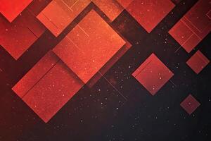 Red and black abstract background with squares photo