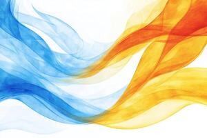 Colorful smoke on white background photo
