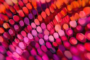 A red and pink background with many circles photo