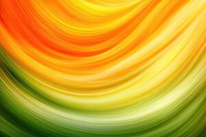 Abstract background with orange, green and yellow waves photo