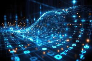 The digital world is made up of binary code photo