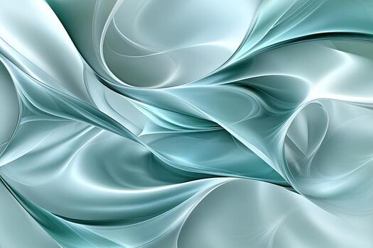 A blue and white abstract background with wavy shapes photo