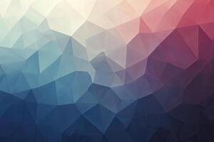 Abstract background with triangles and red, blue and white colors photo