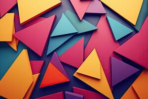 Colorful abstract background with triangles photo