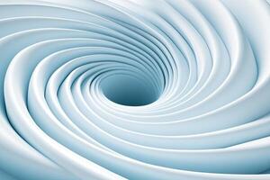 A white swirl of fabric in a blue background photo