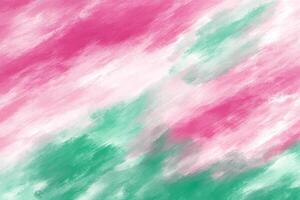 A pink and green background with a white and green paint photo