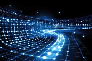 A futuristic background with glowing lines photo