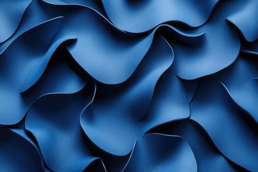 A blue background with many wavy shapes photo