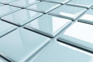A large number of blue tiles arranged in a row photo