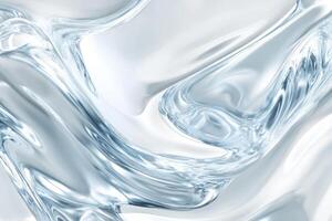 A close up of a white liquid with a blue swirl photo
