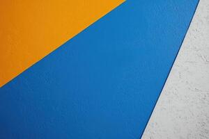 Colorful abstract background with blue, orange and yellow photo