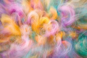 Colorful abstract painting with swirls of paint photo